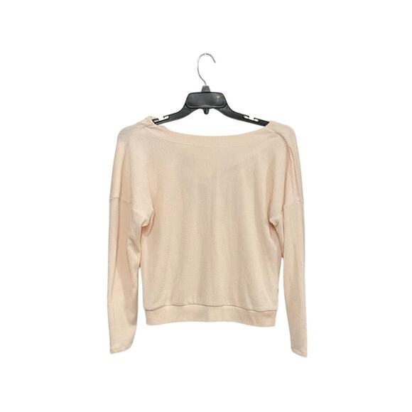 Maeve by Anthropologie Kasi Ribbed Draped Back Pullover Top Sz Small - Picture 3 of 7